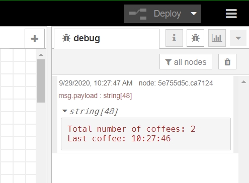 NETIO Node-RED output of NETIO Power Analyzer Block which reads data from NETIO PowerCable REST with JSON API