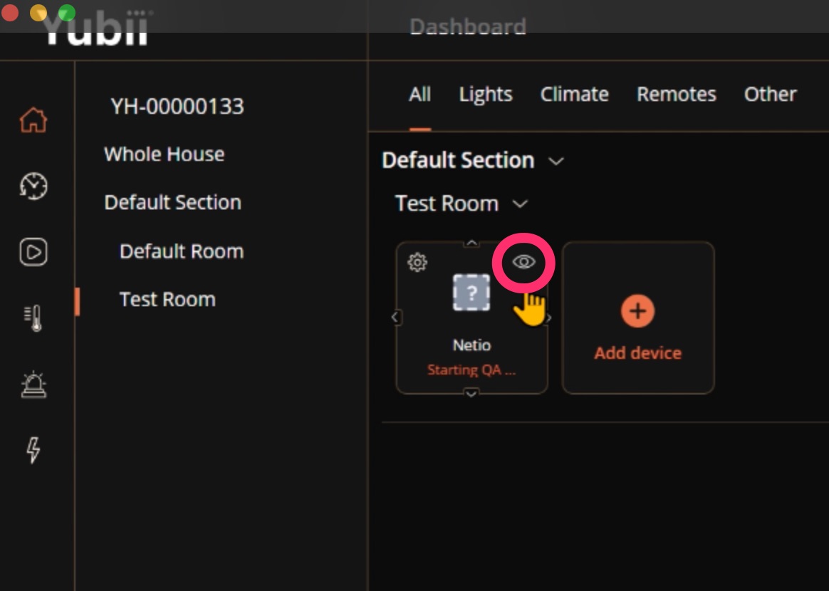 Yubii – Netio device detail 