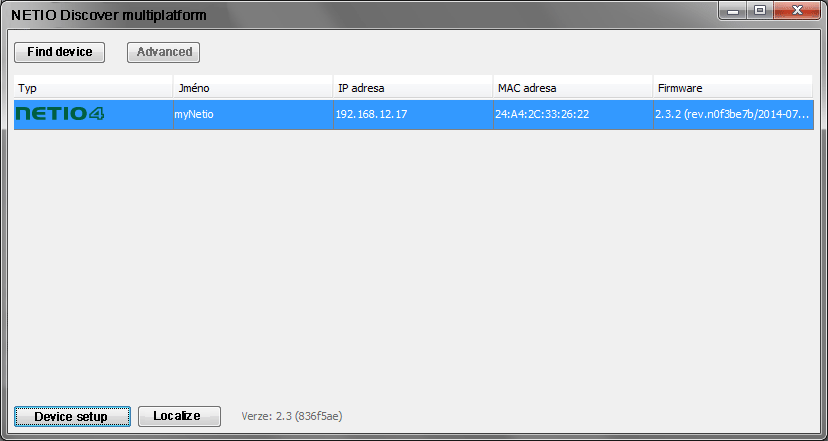 NETIO Discover multiplatform is utility for Unix and iOS to find NETIO socket in the network