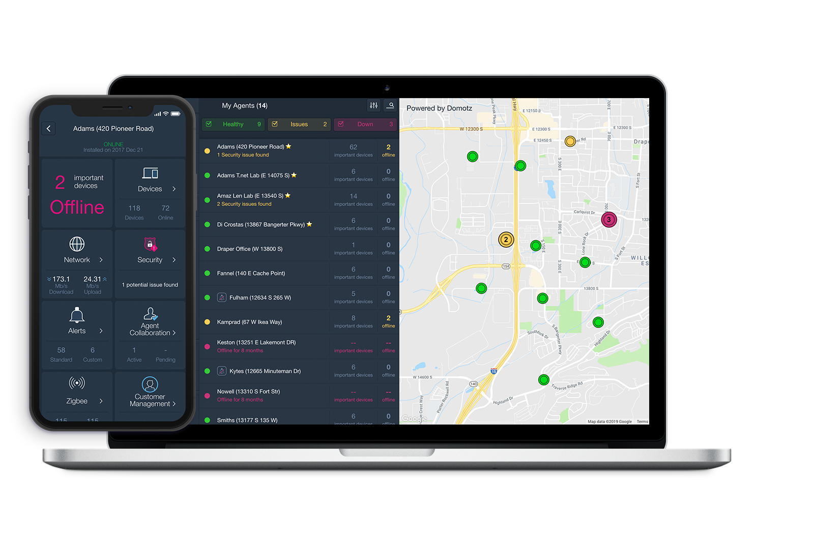 domotz mobile app