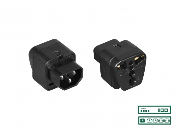 NETIO power adapter UNI to IEC320