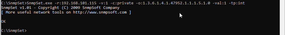 SnmpSet ve Windows, SNMP v1