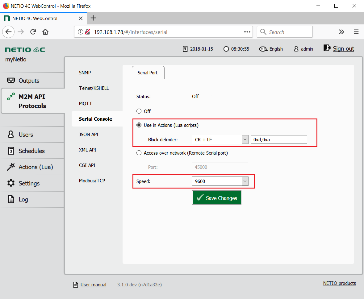 An18 Lua Access To Rs 232 Serial Port Netio Products Smart Power Sockets Controlled Over Lan And Wifi - roblox basic admin cape id