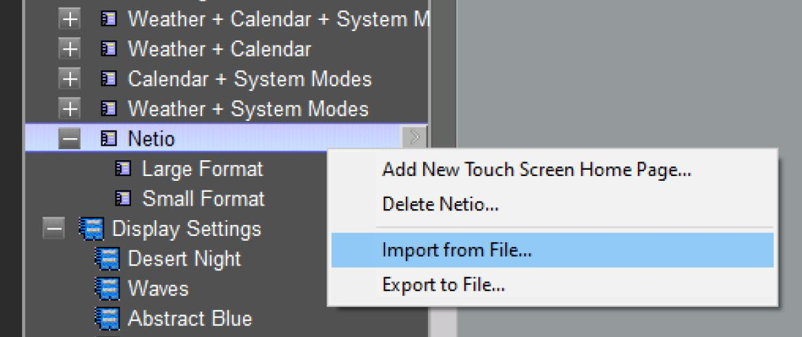ELAN Configurator – add home page layout import