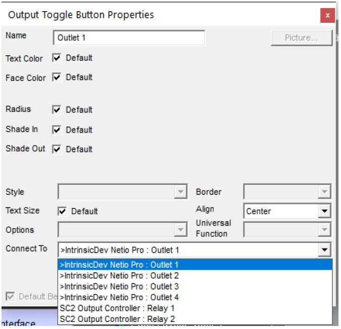 ELAN Configurator – layout sample, connection to control