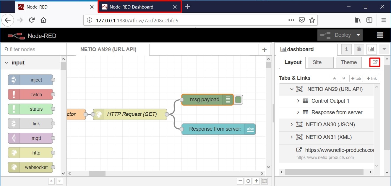 How to see Node-RED dashboard