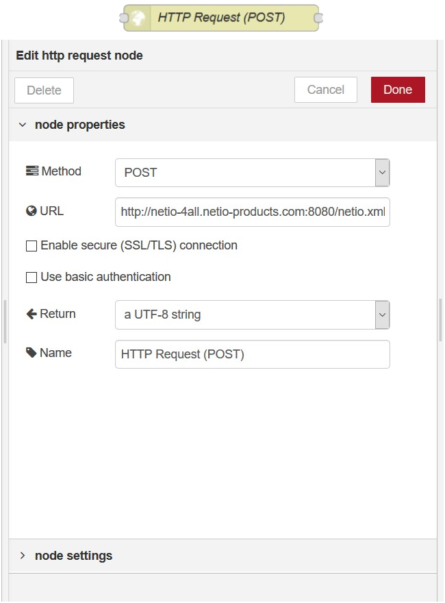 request r http example AN31: example XML REST with communication Node of RED request r http example AN31: example XML REST with communication Node of RED