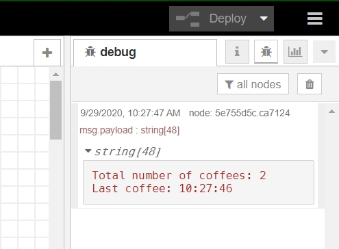 NETIO Node-RED output of NETIO Power Analyzer Block which reads data from NETIO PowerCable REST with JSON API