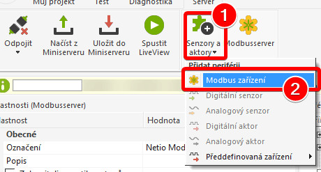 Loxone Config Modbus device