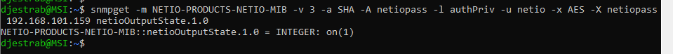 snmpget s MIB v Linux, SNMP v3
