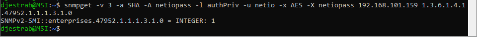 snmpget s OID v Linux, SNMP v3