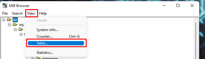 MIB Browser – nastavení