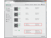 On the web screenshot from NETIO 4ALL device settings you can see the energy metering details. Four values per each power socket (Current [A], TPF True Power Factor [-],  Power [W], Energy [Wh] )  and two common values for whole device (Voltage [V] and Po