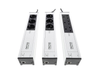 Various plug variants of NETIO PowerBOX 3Px remote controlled power strip