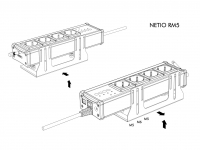 Rack Mount Kits allow you to install NETIO 4/4All power socket to Rack frame