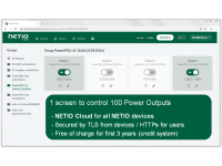 Secured NETIO Cloud service for remote control of multiple NETIO devices