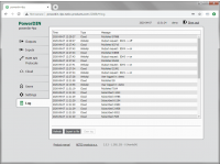 Web interface of PowerDIN 4PZ with event log.