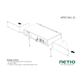 NETIO 4C can be installed with the 110/230V supply connectors at the front or at the back