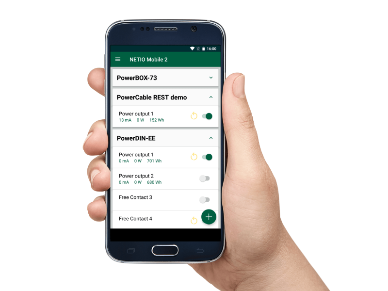 NETIO PowerBOX 4Kx is controlled remotely via mobile app - NETIO Mobile 2