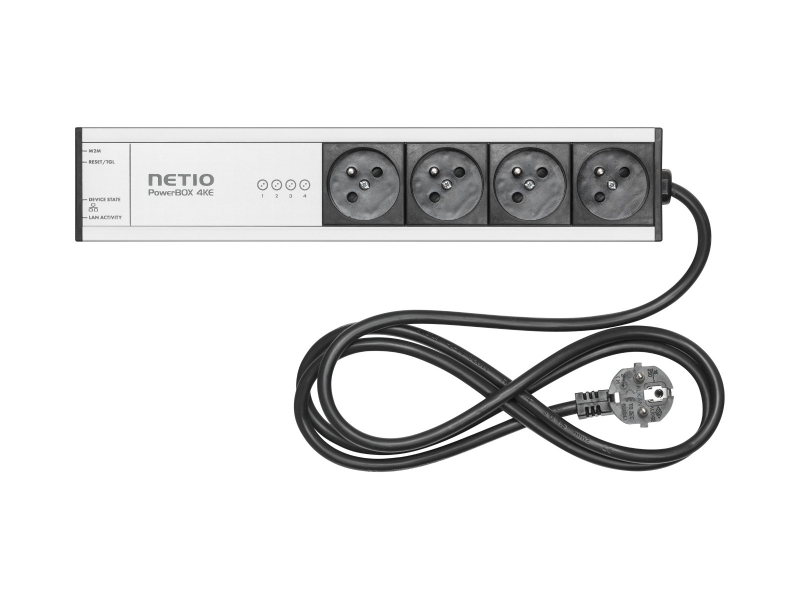 NETIO PowerBOX 4KE (FR plug) LAN controlled power socket with Open API (MQTT, HTTP JSON, Modbus, ...)