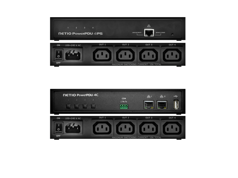 Smart IEC320 power outlets NETIO PowerPDU 4C with energy metering