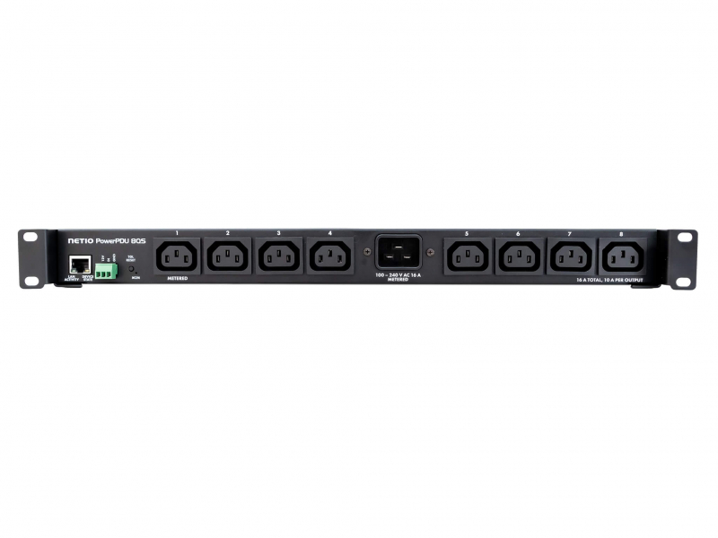 NETIO PowerPDU 8QS switched IP PDU with metered input and one of the output