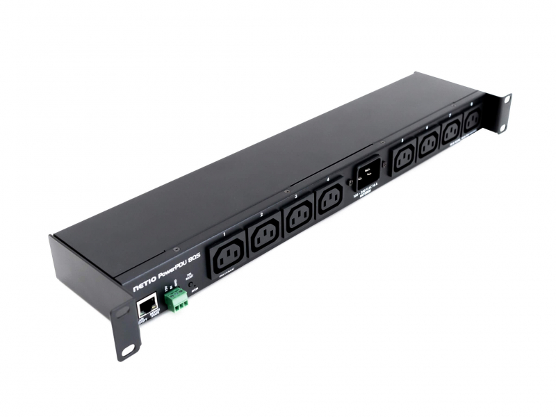 NETIO PowerPDU 8QS is a PDU with 8x IEC-320 C13 electrical outputs 230V 10A each
