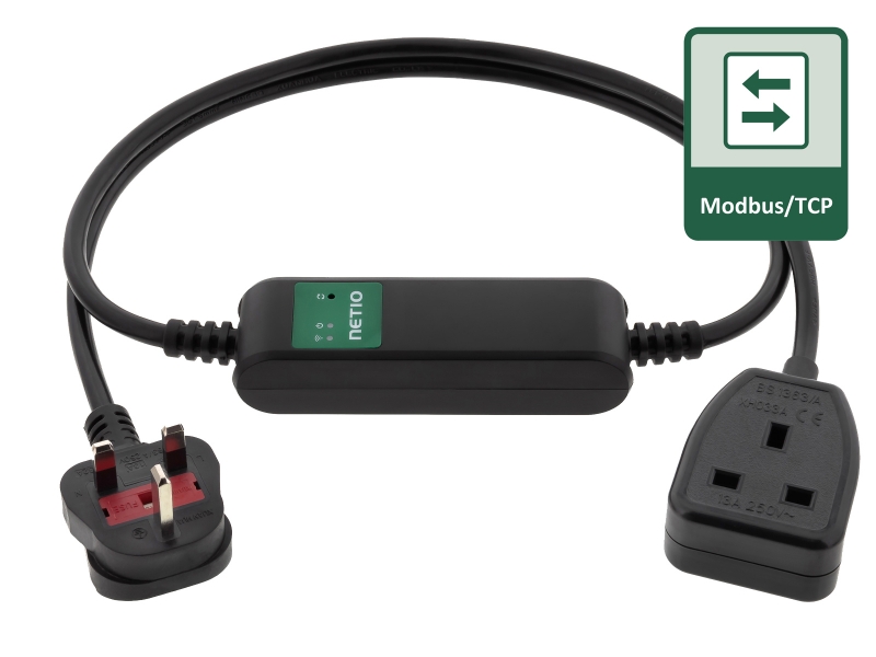 Smart power socket remote controlled over Modbus API or web interface