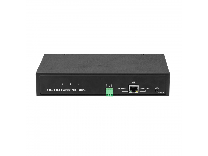 LAN Etherent metered PDU NETIO PowerPDU 4KS controlled by web, M2M API, Cloud and Mobile APp NETIO PowerPDU 4PS with LAN ethernet control switched PDU web controlled with Open API