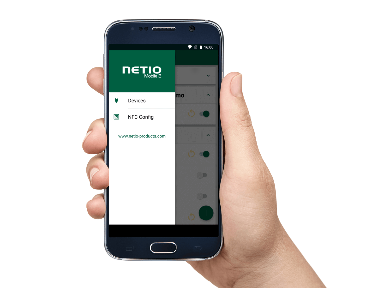 NETIO Mobile2 main menu