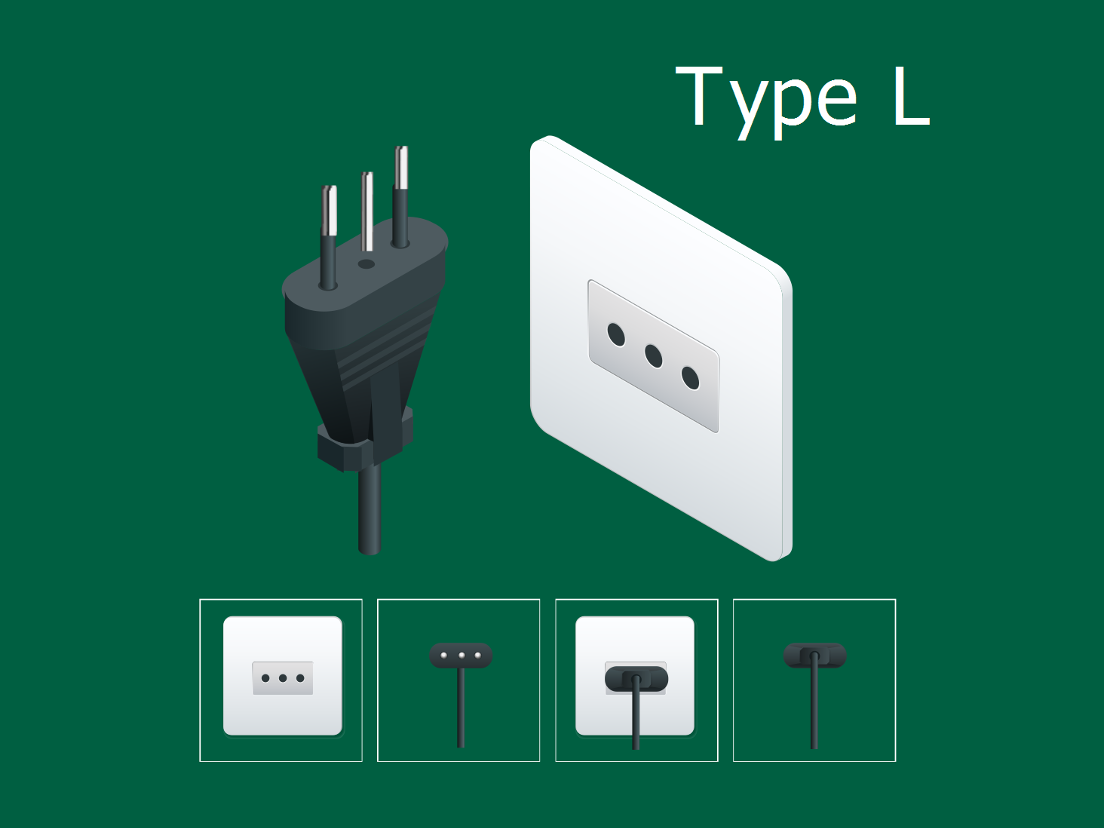 Italian electrical plug type L