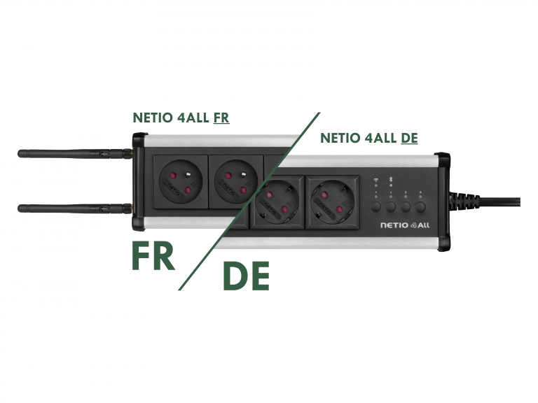 NETIO 4All power variants Schuko DE and French power plug