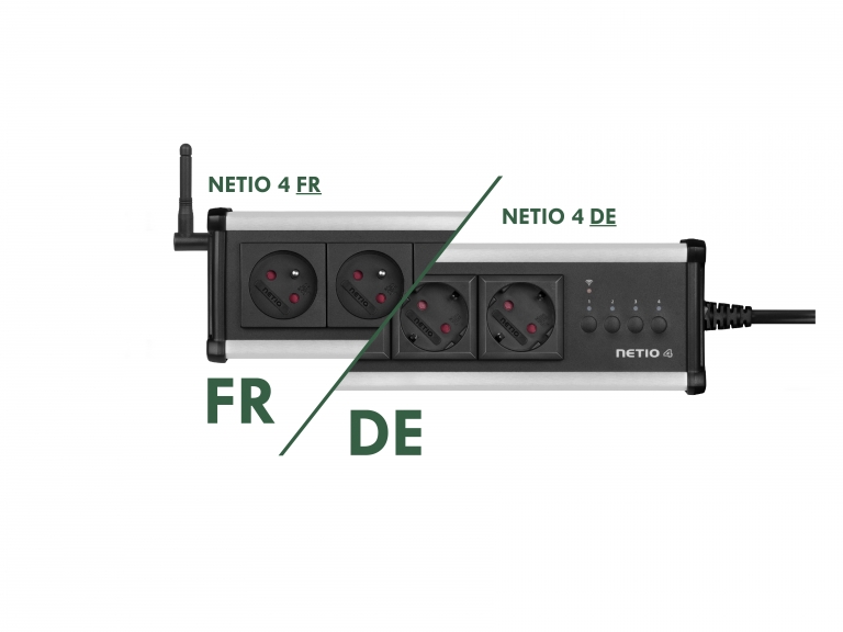 NETIO 4 power sockets are made in DE and FR variants